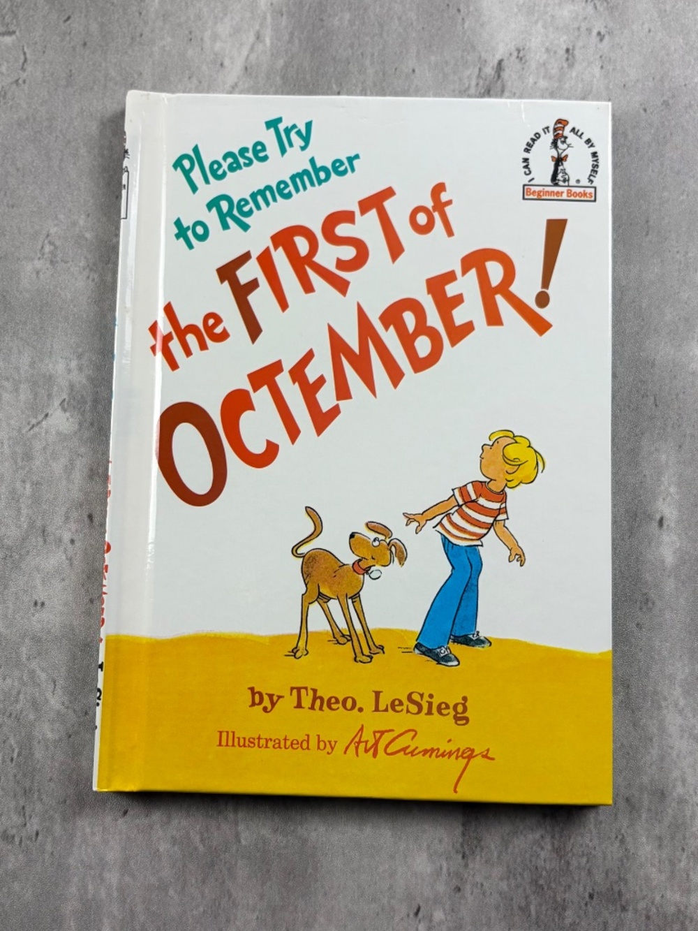 original 1977 Dr Seuss Octember Hardcover Book Theo LeSieg Grolier Club Edition